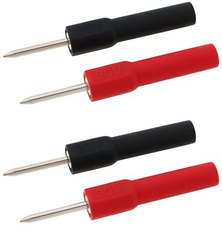 Be In Your Mind 4 Stück Prüfspitze 2 Mm Sonde auf 4 Mm Bananenbuchse 30 V/10 A Geeignet für Multimeter Oszilloskope