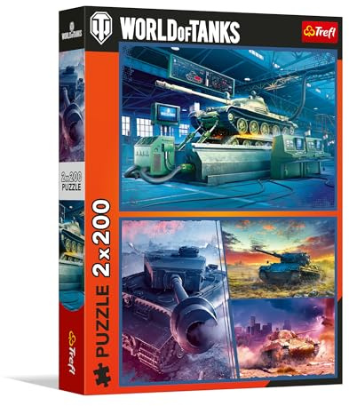 Trefl 2 in 1: World of Tanks Armoured Mission-2 x 200 Pieces-Set of Two Teens Puzzles 13346