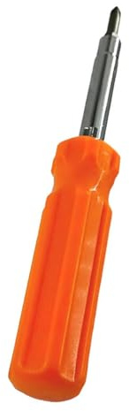 F Fityle Cacciavite 6 in 1 PH1 PH2 Utensile manuale Robusto cacciavite a cricchetto Punta per da 1/4 3/16 Teste piatte per progetti all'aperto, Orangina