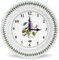 Portmeirion Botanic Garden Wanduhr, 26,7 cm, fliederfarbenes Gartenmotiv, feines Steingut, splitterfeste Glasur, ideal als Raum- und Küchendekoration