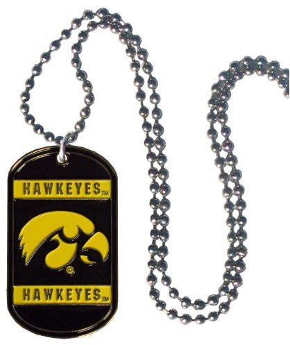 Simran NCAA Hund Tag Halskette, Jungen Damen Mädchen Unisex Herren, Iowa Hawkeyes