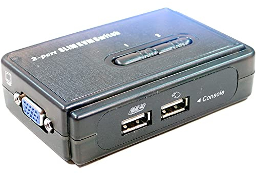 BeMatik - Uniclass USB KVM Switch VGA 1KVM EIN Mini 2CPU