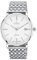 Dugena Herren-Armbanduhr 7090190 Festa Klassik, Automatik, weißes Zifferblatt, Edelstahlgehäuse, Saphirglas, Edelstahlarmband, Doppelfaltdrückerschließe, 5 bar