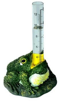 Astuceo Pluviomètre Grenouille en résine