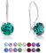 Orecchini Donna Argento 925 Pendenti con Brillantini Smeraldo Verde - Orecchini Verdi Smeraldo a Monachella - Anallergici Donna Bambina con Pietre Colorate