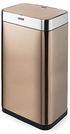 Tower T838001C Square Sensor Bin with Fingerprint Proof Coated Exterior, Copper,Large