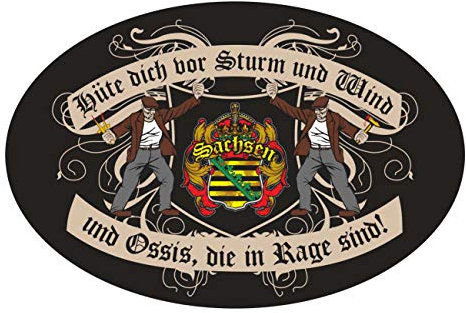 Aufkleber Hüte Dich vor den Sachsen (Wetterfest)