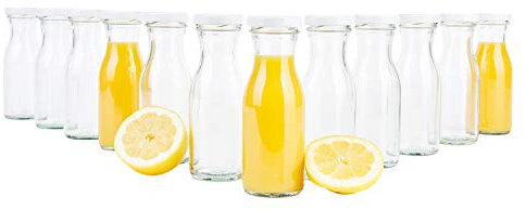 MamboCat Lot de 12 bouteilles de jus avec couvercle Twist-Off TO43 Blanc 150 ml