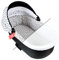 BABYLUX Umrandung für Kinderwagen Stubenwagen BABYWANNE + Matratze 2 Tlg Set Doppelseitig (W7 - Weiß + Herze)