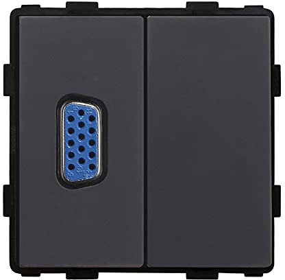 BSEED FR Standard 1/2 VGA avec prise Plaque vierge noir 86mm