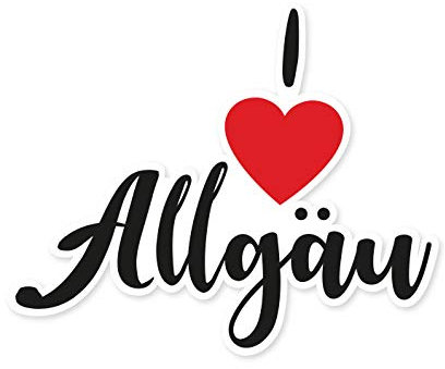 I Love Allgäu Aufkleber Auto Autoaufkleber Camper Wohnmobil Anhänger Sticker Waschanlagenfest Wetterfest