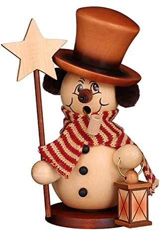 Christian Ulbricht Räuchermännchen Schneemann Sternenträger Natur - 23,5 cm