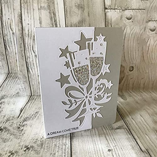 AOOL Stanzschablonen für Glas, Metall, Weinglas, Party, Festival, Einladungskarte, Stanzschablonen für DIY, Scrapbooking, Fotoalbum, dekorative Prägepapier-Stanzformen für Kartenherstellung, Vorlagen