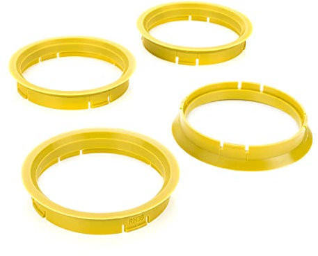 LST 4x Distanzringe Zentrierringe Gelb für Alufelgen Ø 66,6 mm - Ø 72,5 mm