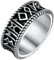 FaithHeart Viking Rune Fingerring Punk Retro Ring für Herren Männer Edelstahl Bandring in 8mm breit für Weihnachten Geburtstag