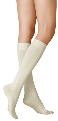 KUNERT Damen Kniestrümpfe Sensual Cotton Komfortbund 130 DEN