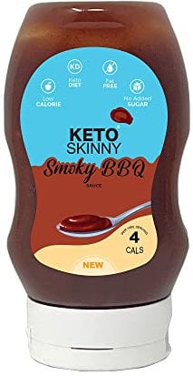𝗞𝗲𝘁𝗼 𝗦𝗸𝗶𝗻𝗻𝘆 𝗦𝗺𝗼𝗸𝘆 𝗕𝗕𝗤 𝗦𝗮𝘂𝗰𝗲 (Pack of 1, 300ml) - Low Carbohydrates, Everyday Vegan Sauce - No Artificial Flavours, Low Calorie, All Purpose Keto Diet Sauce with No Added Sugars