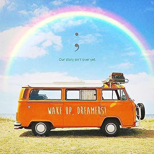 YEAUWILY Regenbogen Diamond Painting DIY 5D Diamond Painting Bilder Auto für Junge Runder Steine Diamond Art für Zuhause Dekor Weihnachten 30x40cm
