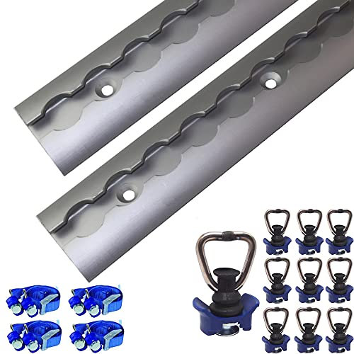 NTG Alu Airlineschiene 1975mm halbrund -TÜV Zertifiziert- m. Bohrungen, Sparsetauswahl- Ladungssicherung | Zurrschiene | Zurrleiste | LKWs, Wohnmobile, Transporter u. Anhänger | Silber eloxiert