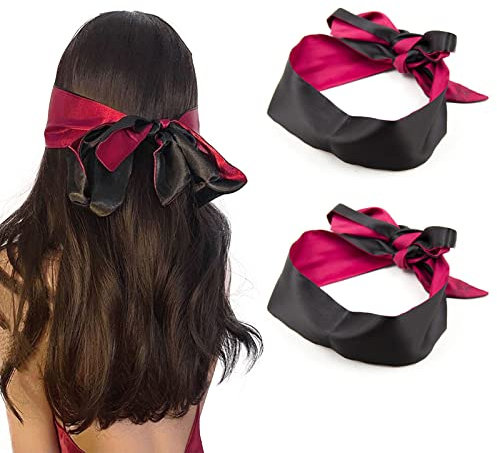 Sleeping Mask,Eye Mask Sleep,Sleep Mask,Sleep Mask Silk,Blindfold Toy for Couples,Lace Blindfold Sexy Eye Blindfold Women Sexy Blindfold for Adults Women Party Flirt Pair,Liebespaare,2 Stück