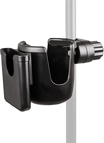 SB Goods Mikrofonständer Getränkehalter mit Handyhalter, Universal 2 in 1 Flaschenhalter für Notenständer