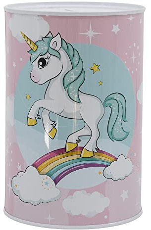 Stor Unicorn Metallic Piggy Bank, Children's Durable Money Box for Saving Coins And Cash