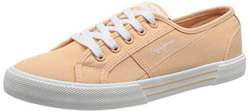 Pepe Jeans Damen Brady Basic W Sustainable Sneaker, Orange (Light Orange), 40 EU
