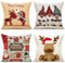 YCOLL Kissenbezug 50x50 4er Set Kissenbezug Weihnachten Kissenbezüge Dekokissen Leinen Kissenhüllen für Deko Weihnachten Sofa Schlafzimmer Couch 50x50 cm