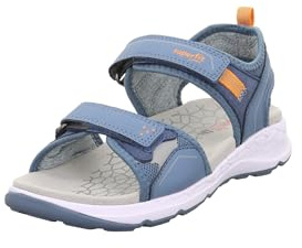 Superfit Jungen Criss Cross Sandale, Blau Orange 8010, 33 EU