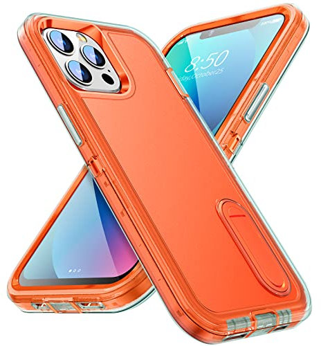 ZCDAYE Case for iPhone 14 Pro, iPhone 14(6.1 inches) Phone Case, 2-in-1 Rugged Shockproof Phone Case for iPhone 14(6.1 inches), Orange