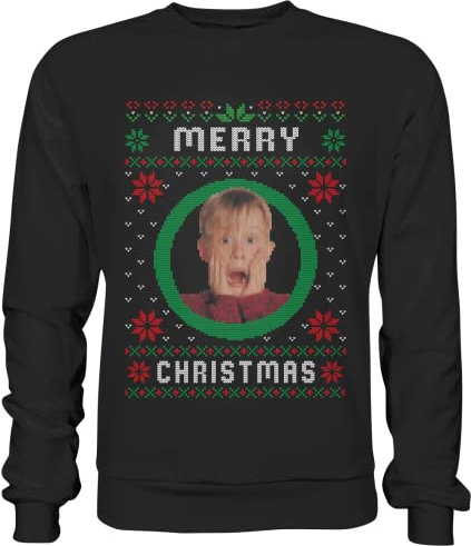 Kevin Allein zu Haus Ugly Christmas Sweater Weihnachtspullover (as3, Alpha, m, Regular, Regular, Kevin, M)
