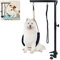 YRHome Faltbarer Fellpflege Arm Fellpflegearm Haustierpflegearm mit Klemme 35 Zoll höhenverstellbar Tierpflegearm mit Hundepflege Schlaufe und Zwei No-Sit-Hüfthaltern für Trimmtisch Schertisch