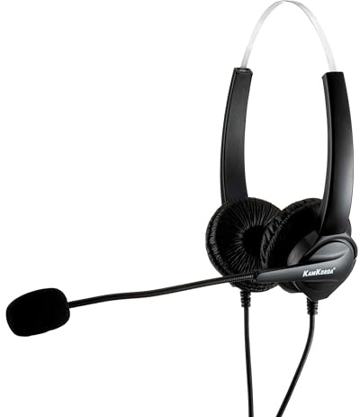 KamKorda Computer Headset with Microphone | USB Headset with Microphone | Noise Cancelling Teams Meetings Office Home Remote Work Call Center and More