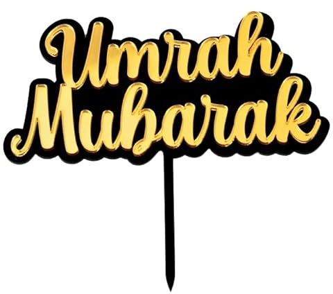 Caketopper Umrah Mubarak Tortenaufleger hochwertig Dekoration Umrah