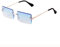 ADEWU Rechteckige Randlose Sonnenbrille Damen Herren Retro Brille Vintage UV400 Unisex Ultra-Leicht