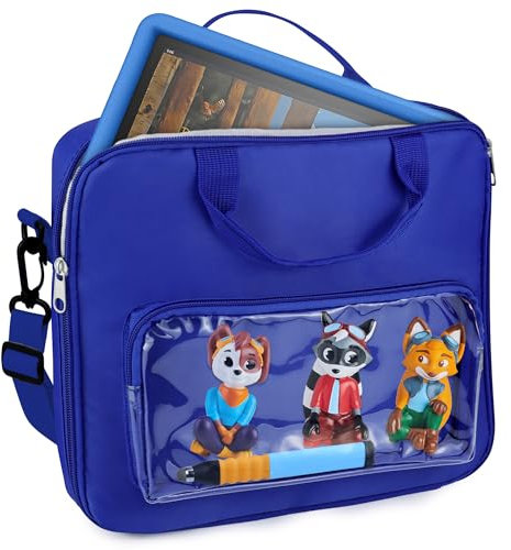 Sac Ordinateur Portable Enfant Tablette 7-8 Pouces, Compatible avec VTech - MagiBook v2 (Bleu foncé)
