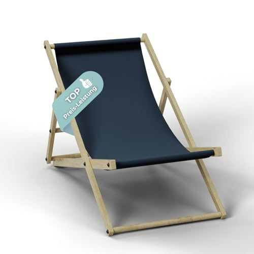 HAGO Liegestuhl Dunkelgrün Liege Stuhl Strand Strandliege Sonnenliege Gartenliege Klappstuhl Lounge Chill 1 Stück