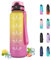 Borraccia, Borraccia Palestra Senza Perdite, Borraccia Filtrante con Scala Temporale, Borraccia Trekking, Facile da Trasportare, Borraccia Motivazionale 1,5l, per Sport, Fitness, Campeggio, Outdoor