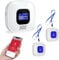 WIOONI Notrufknopf für Senioren Notruf Kabellos Notfallknopf, Hausnotruf Intern, WiFi Smart SOS Notrufknopf-Alarm Set 2 Sender 1 Empfänger, Kompatibel mit Tuya Smart/Smart Life