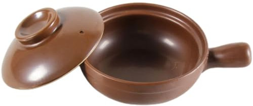 CIYODO Olla De Cerámica Pequeña Tradicional Para Cocinar Olla Para Guisar Con Tapa Para Suministros De Fiesta