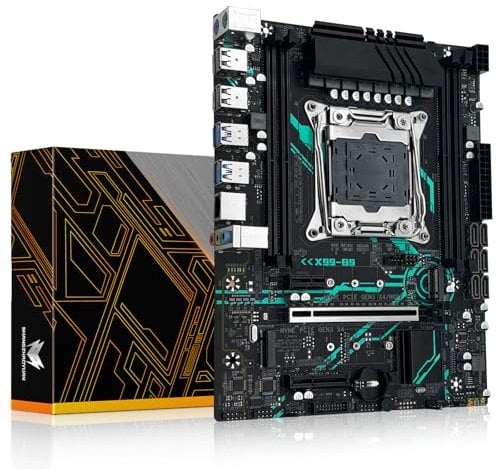 SHANGZHAOYUAN Placa base X99 B9 LGA 2011-3 para CPU Intel Xeon E5 V3 V4 y Core i7 Series, DDR4 Max 128GB, NVME/NGFF M.2, Gigabit LAN, PCIe 3.0, STA 6Gbps, USB 3.0, M-ATX