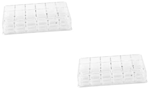 Beatifufu 2pcs Lipstick Storage Rack Cosmetic Storage Box Makeup Organizer Cosmetic Display Stand Holder