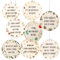 Logbuch-Verlag 8 besondere Weihnachtskugeln aus Holz mit Sprüchen Bunte Christbaumkugeln Flache Geschenkanhänger Weihnachten Ø 8 cm