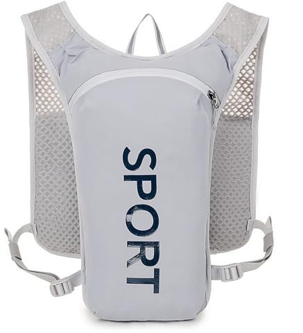 Outdoor-Wandertasche, Wassertasche, Rucksack, Cross-Country-Marathon-Laufrucksack, Fahrradrucksack (Ash)