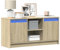 Willood TV-Schrank mit LED-Beleuchtung Sideboard Lowboard Sonoma-Eiche 100x34x50 cm