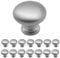 Probrico 15 Pieces Brushed Nickel Solid Cabinet Knobs Dresser Door Knob Cupboard Knob Mushroom Wardrobe Pull Diameter 30mm