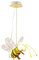 bmf-versand® Kinderlampe Decke Biene LED - Hängelampe Kinderzimmer Junge Mädchen - Kinderzimmerlampe Hängend Gelb - Kinderleuchte Inkl. Leuchtmittel - Pendellampe Kinder Tiere