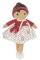 KALOO – Tendresse – Meine 1. Stoffpuppe Emilie – 25 cm große Stoffpuppe – Rock aus Microsamt und rotes Tuch – hübsche Geschenkbox – personalisierbare Schleife – ab Geburt, K200015