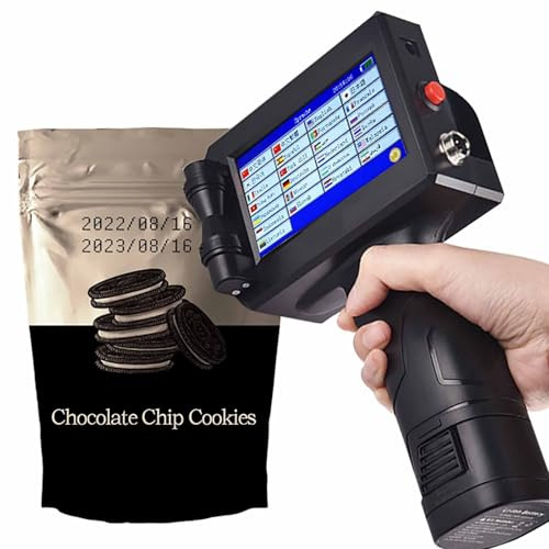 Imprimante à Jet d'encre Portable, Machine de Codage Portable avec écran Tactile de 4,3 Pouces, imprimante à Jet d'encre Portable à séchage Rapide pour Date d'expiration, Code-Barres, Code QR, Logo