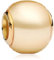 LaMenars Damen Charm Anhänger für Armbänd Golden Ball Bead with Zirconia 925 Sterling Silber Bead Women Charms Halskette,Schmuck Geschenk Weihnachten,Valentinstag,Muttertag